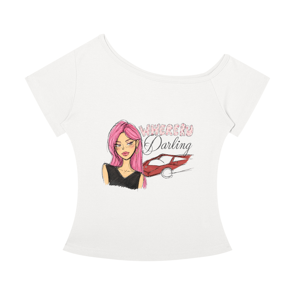 where r u darling (Off-the-Shoulder T)